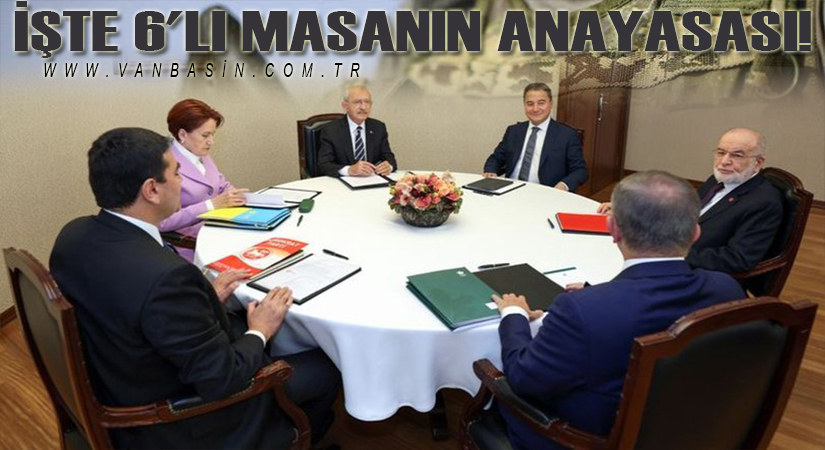 İşte 6’lı masanın anayasası!