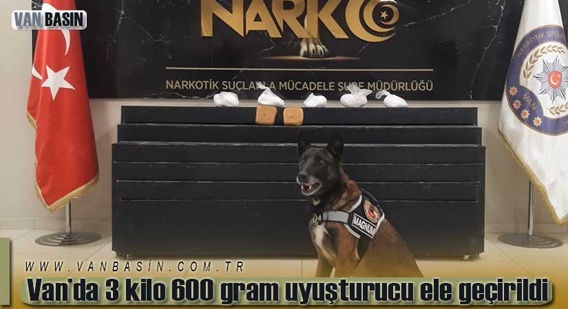 Van’da 3 kilo 600 gram uyuşturucu ele geçirildi